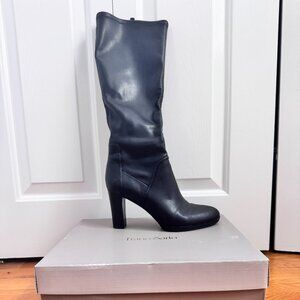 Franco Sarto Black Leather Mid Calf Boot